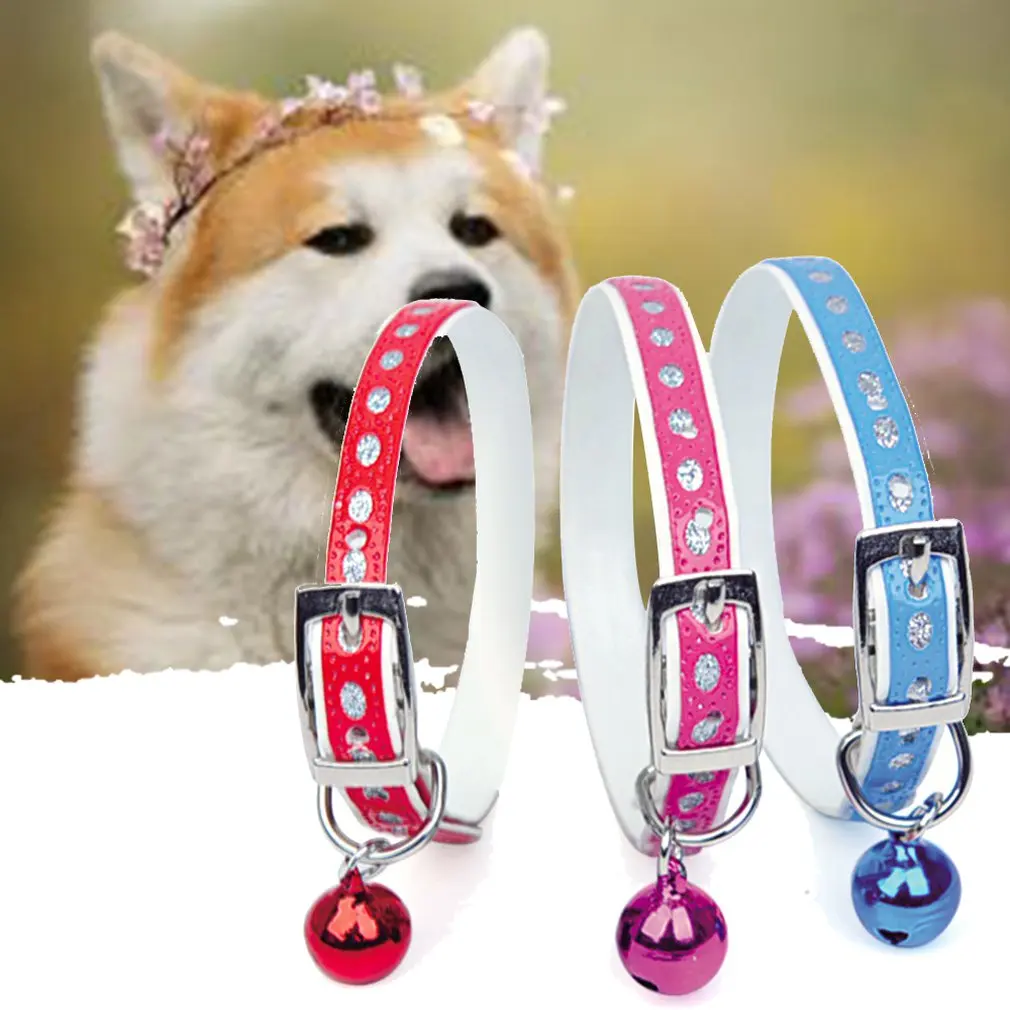 

Pet Supplies Cat Collar With Bell Adjustable Buckle Collar Cat Pet Supplies Cat Accessories Collar Small Dog Chihuahua
