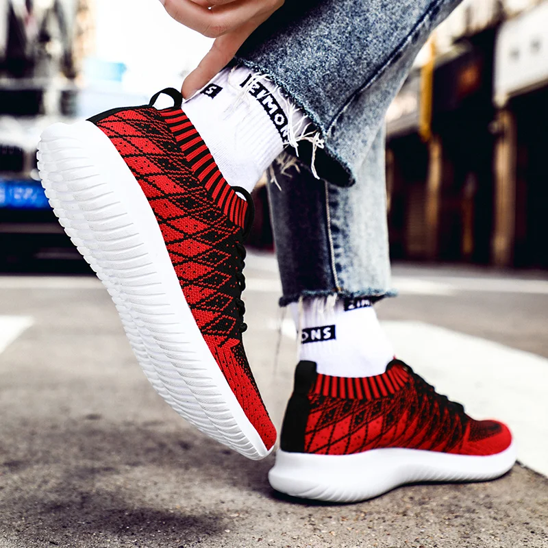 Men's  Running Shoes Casual Fashion Outdoor Male Sports Shoes Light Breathable Socks Large Size Men Jogging Sneakers Zapatillas