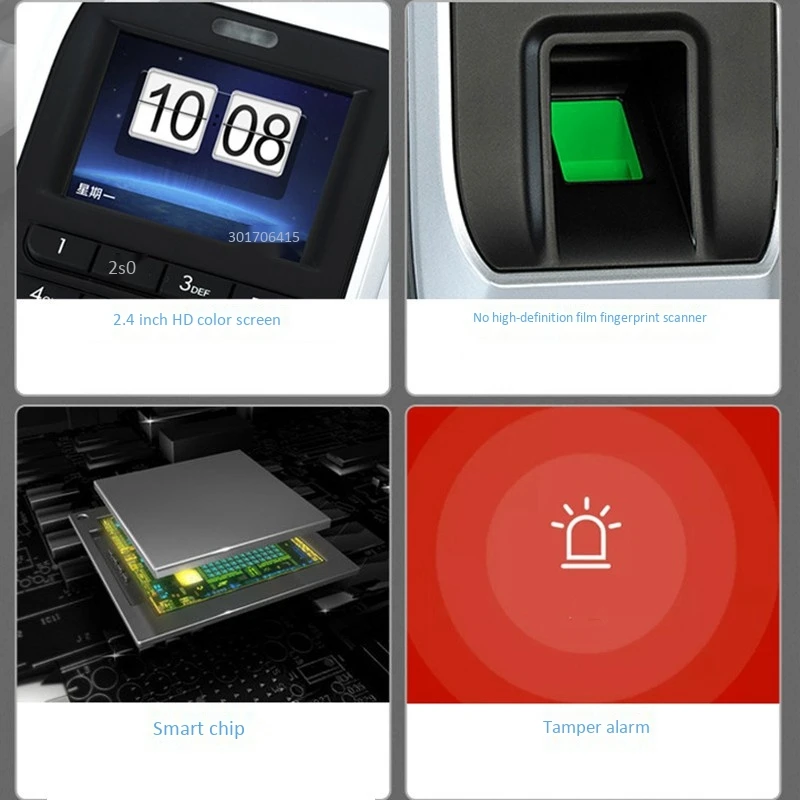 

HOT-Fingerprint Time Attendance Access Control System Recorder Fingerprint/Card/Password for Office Factory