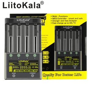 liitokala lii 600 lii 500 lii 500s lcd 3 7v 1 2v 18650 26650 21700 battery chargertest the battery capacity touch control free global shipping
