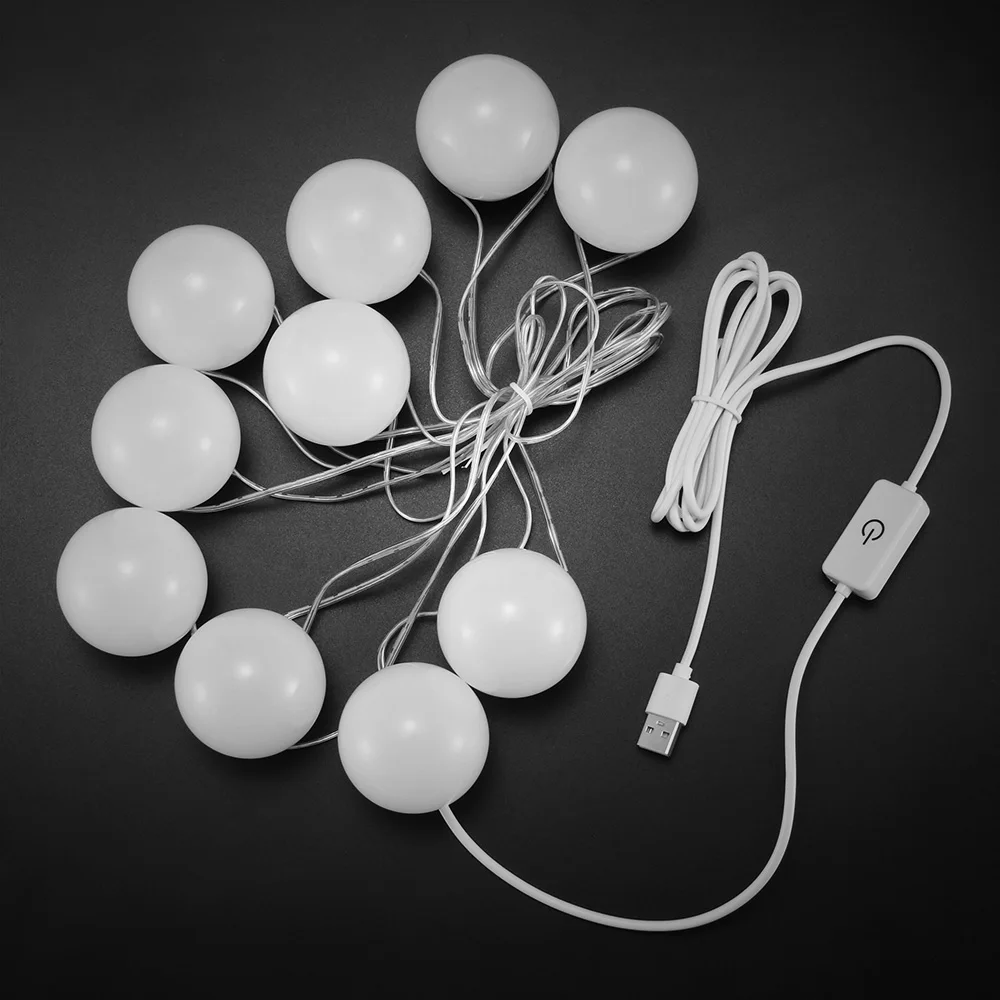 Косметическое зеркало светодиодный светильник набор ламп USB порт для зарядки
