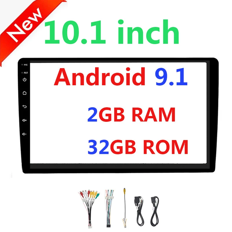 10.1in 9.1 2 32 10.1 inch Car Radio Android 8.1 Player 2 Din Autoradio Car Stereo Auto Wifi FM Bluetooth Navigation 2Din Gps 45 - Цвет: 10.1in 9.1 2 32