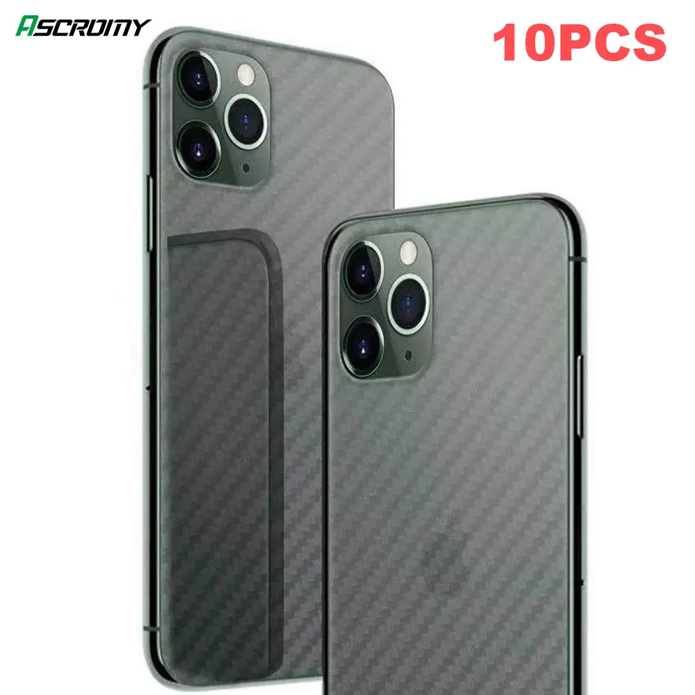 Защитная пленка для задней панели из углеродного волокна iPhone 11 Pro Max X XR XS 8 Plus 6 7 6S