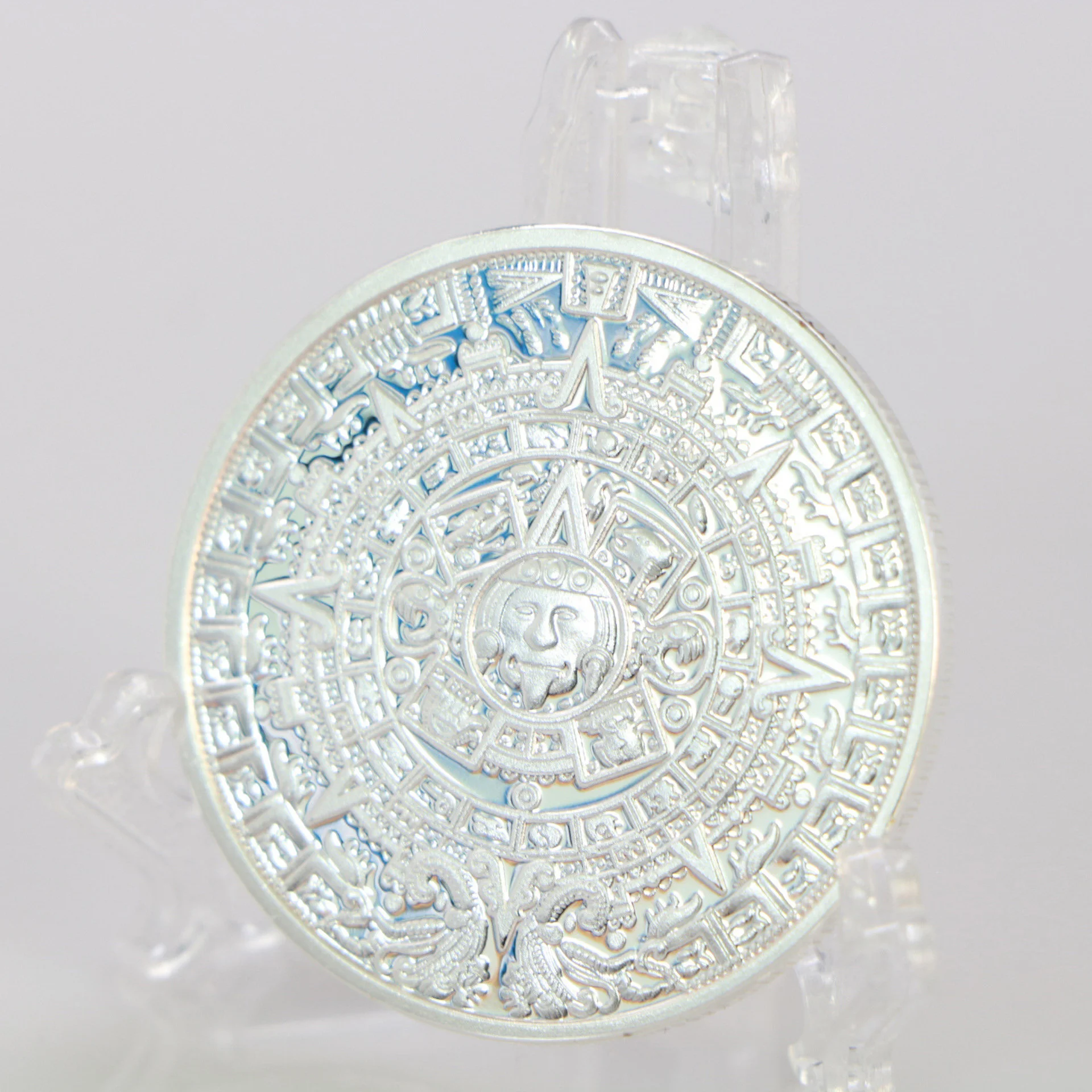 

Mexican Mayan silver plated foreign commemorative coins silver plated Commemorative Medallion alloy plated Medallion