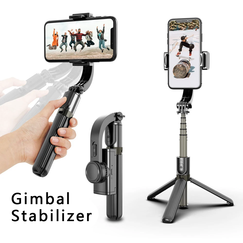 

Gimbal Stabilizers Selfie Stick Smartphone Handhel Tripod Anti-Shake Wireless Bluetooth Remote Control Extendable Foldable