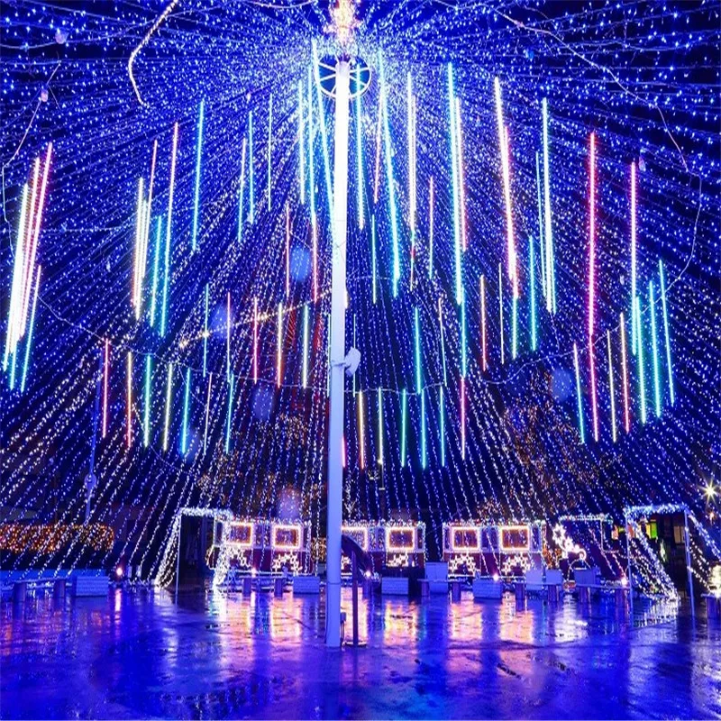 Световые нити светодиодные водонепроницаемые для уличного декора 20/30/50 см|shower rain