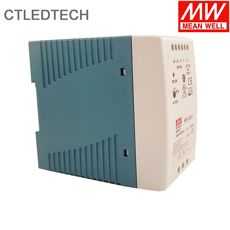 Mean Well MDR-100-12 12 В 24 в 48 100 Вт импульсный источник питания на DIN-рейке маленького