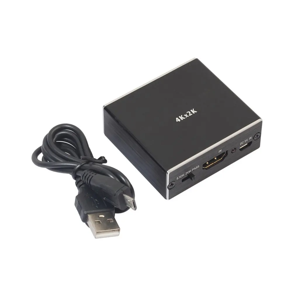 

4K x 2K Optical TOSLINK SPDIF + HDMI-compatible audio extractor + 3.5mm Stereo Audio Extractor Converter Audio Splitter