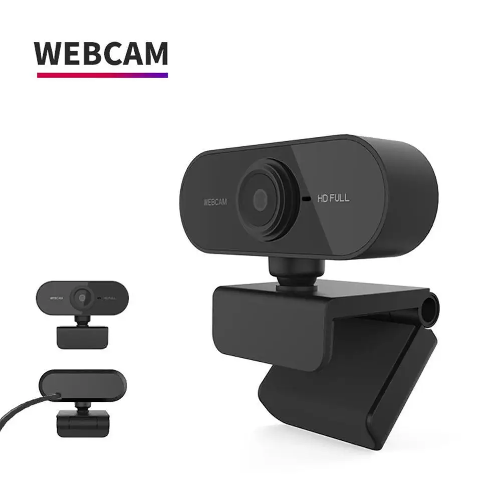 

1080P Full HD Web Camera With Built-in Microphone USB Laptop Plug For PC Win10 Desktop Computer Skype YouTube Cam Web L1W8
