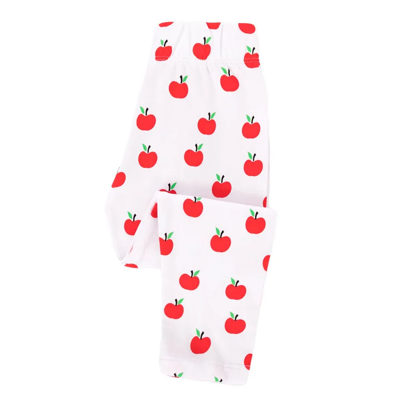 

QNPQYX New Apples Print Girls Legging Pants For Autumn Baby Clothes Cute Kids Long Skinny Pants