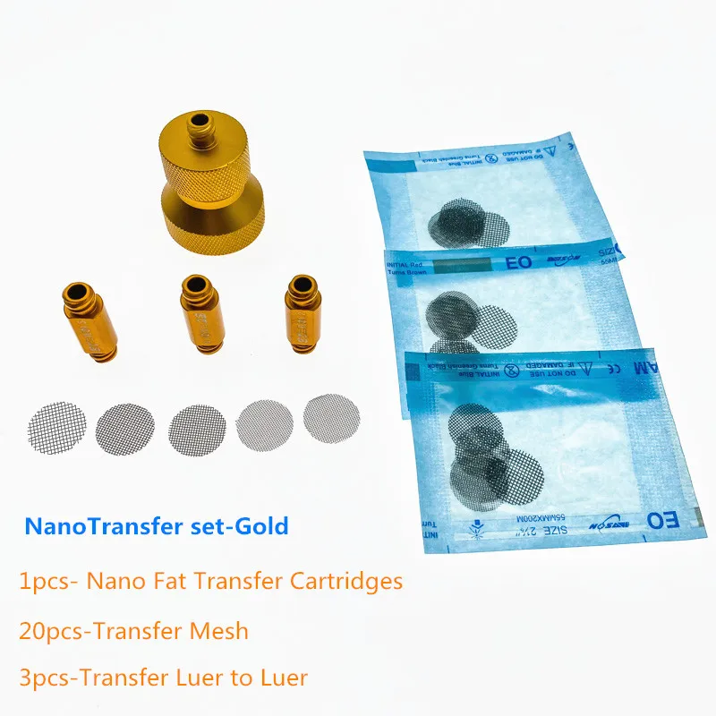 Nano fat filter set Liposuction tools Cosmetic tools Nano fat transfer kit for Liposuction Surgery Practice instrument 1set