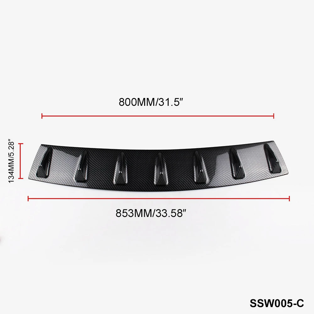 33 &quotx 6&quot Универсальный Автомобильный диффузор губа на задний бампер 7 ребра