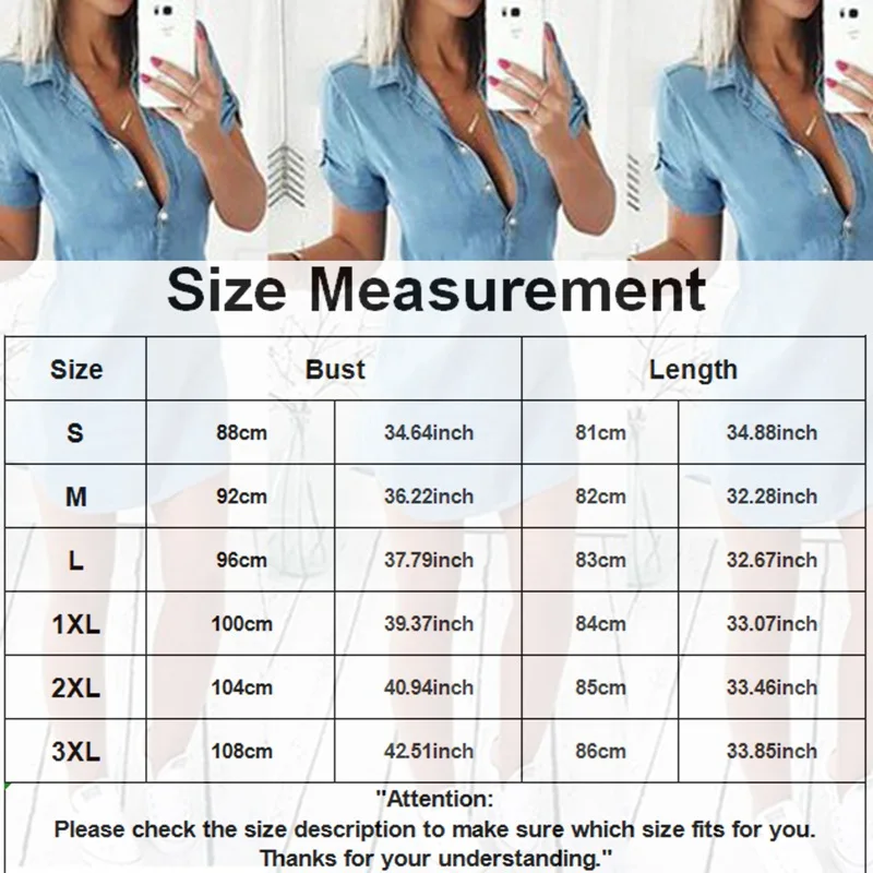 

Women Fashion Summer Casual Jeans Dress Short Sleeve High Quality Solid Denim Vestidos Turn Down Collar Mini Party Lady OL