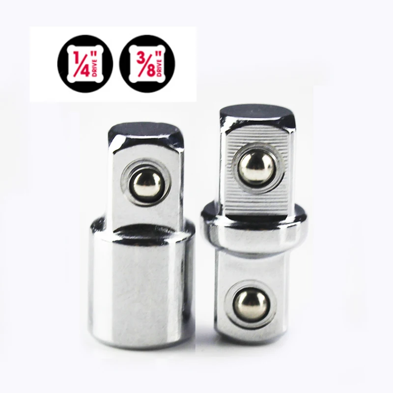 

Universal 1/4" 3/8" Extension Wrench Adapters For Wrench-Sleeve Sleeve Adapter Drive Socket Converter Inner Hex to Outer Square