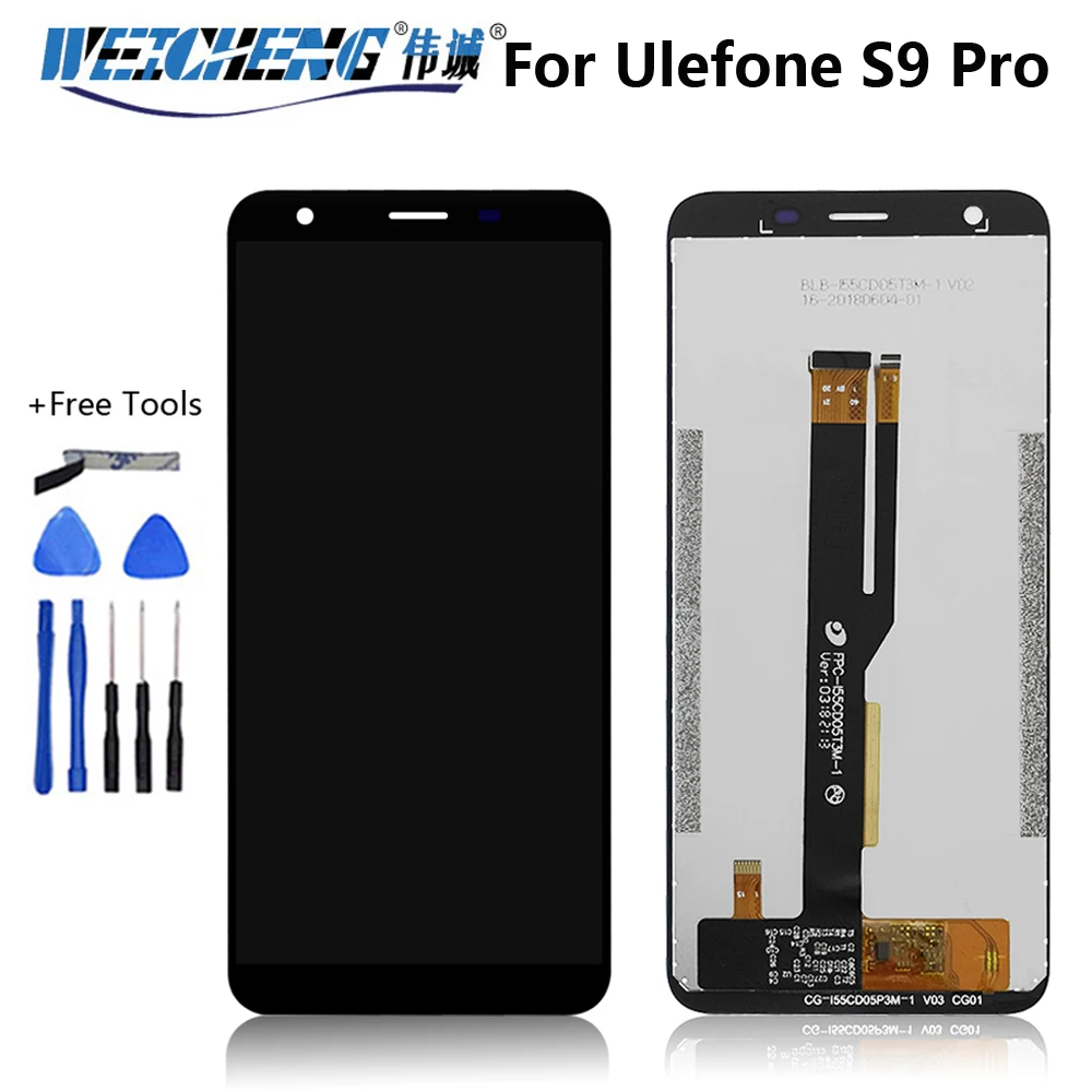 

5.5" For Ulefone S9 Pro LCD Display+Touch Screen 100% Tested LCD Digitizer Glass Panel Replacement For S9 pro +Free tools