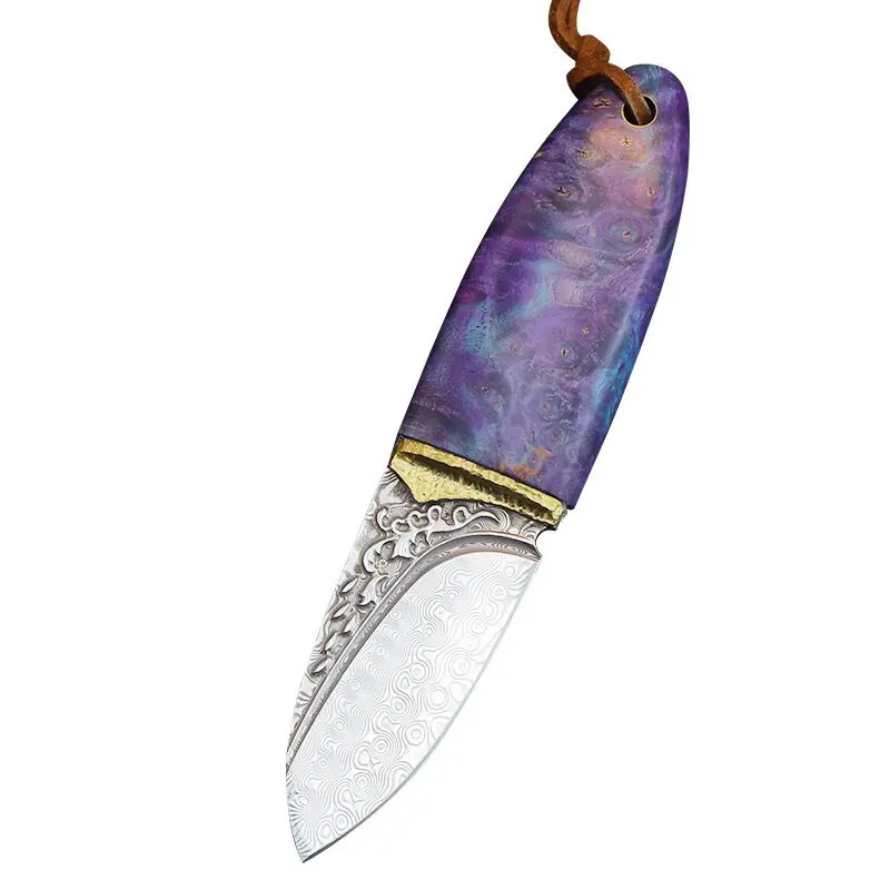 Мини нож для очистки овощей и фруктов 2 дюймов дамасский Нож Меч кухонный Пикник