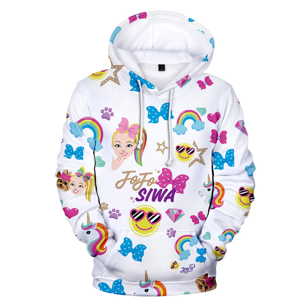 

Новый дизайн, толстовки с 3D принтом JOJO SIWA, мужские и женские свитшоты, Модные осенние пуловеры в стиле хип-хоп с длинным рукавом, Повседневная Верхняя одежда для девочек