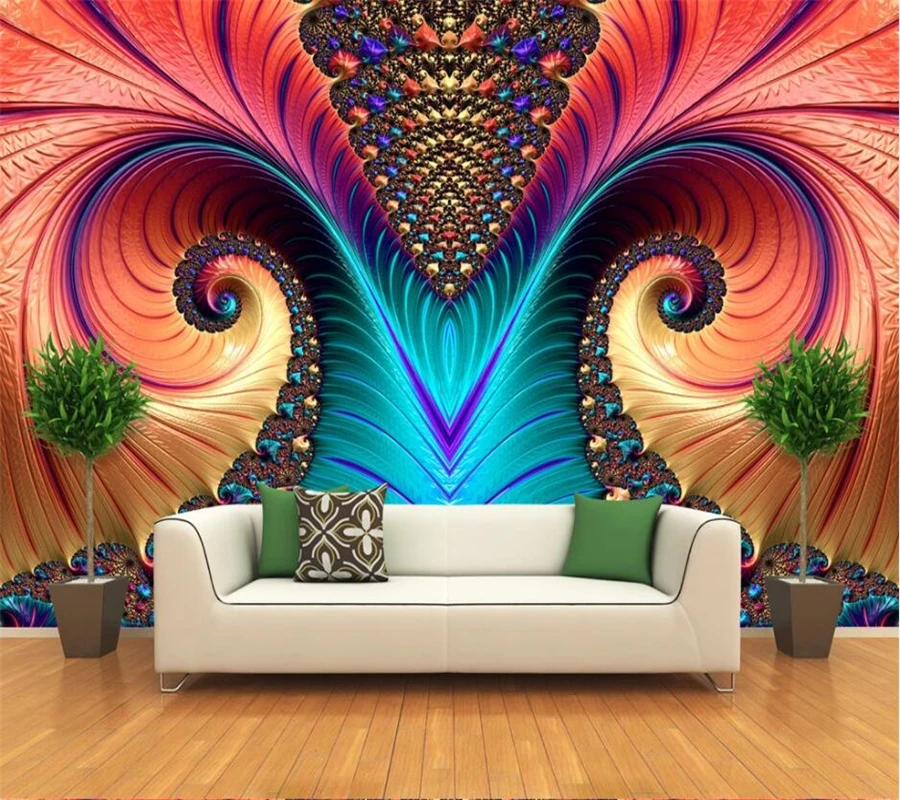 

beibehang Custom wallpaper 3d art abstract pattern color carved TV background wall papers home decor 3d papel de parede