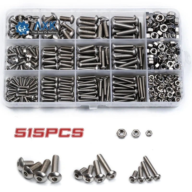 Набор винтов для гаек нержавеющая сталь офисная домашняя деревянная