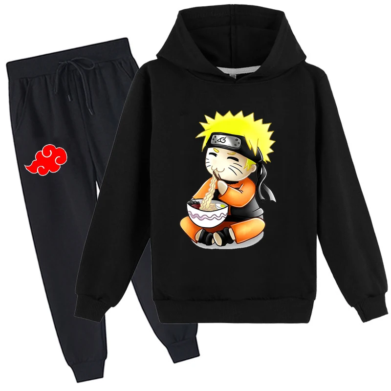 

Детский комплект одежды narutoe, свитер для малышей, милый дизайн аниме, свитшот + брюки, Детский костюм с длинным рукавом, худи для детей