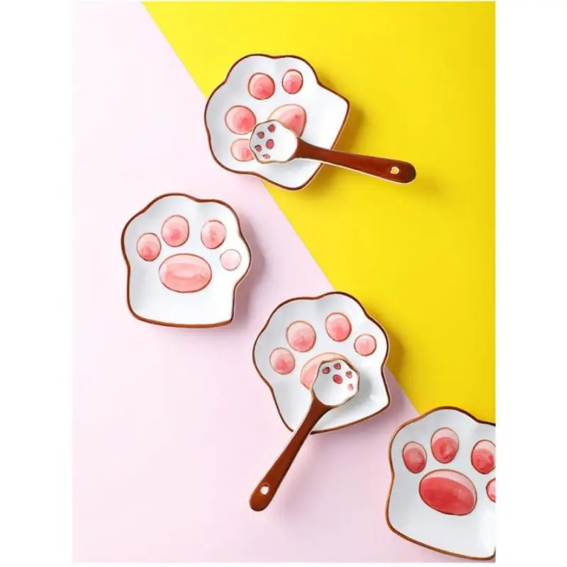 

Ceramics Cutlery 5/6 Inch Children'S Tableware Ceramic Small Bowl Japanese Cartoon Cute Cat Children Tableware Bowl