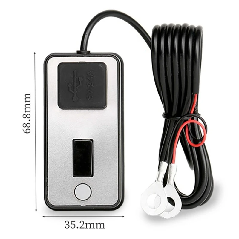 

Universal DC 5V 2.4A USB Motorcycle Charger Equipment Digital Display Dual USB Quick Change 12V Power Supply Adapter