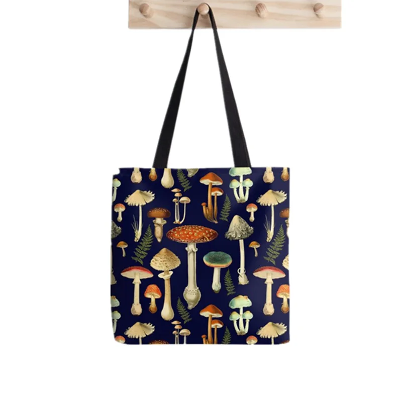 

Женская сумка-шоппер с рисунком, милая Холщовая Сумка для покупок в стиле Харадзюку, дамская сумочка