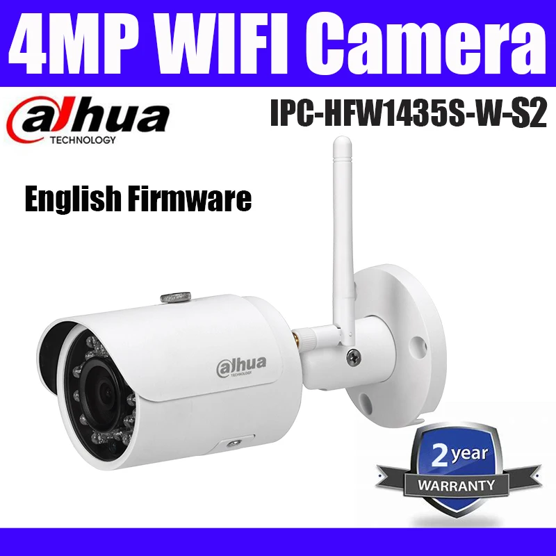 Сетевой видеорегистратор Dahua IPC-HFW1435S-W-S2 4MP Wi-Fi Пуля IP Камера на открытом воздухе