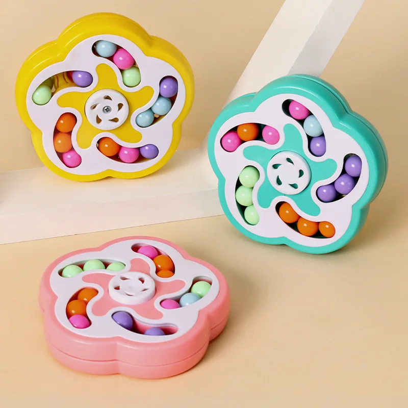 

New Finger Spinning Spiral Cube Magic Bean Toy Cross-border Children's Toy Gift Fidget Spinner Ring Fidget Toys Pop It Autism