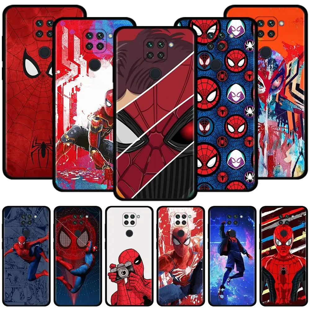 Чехол для Xiaomi Redmi Note 10 9 9S 9T 8 8T 7 Pro Max чехол K40 9A 9C силиконовый мягкий Marvel Человек-паук