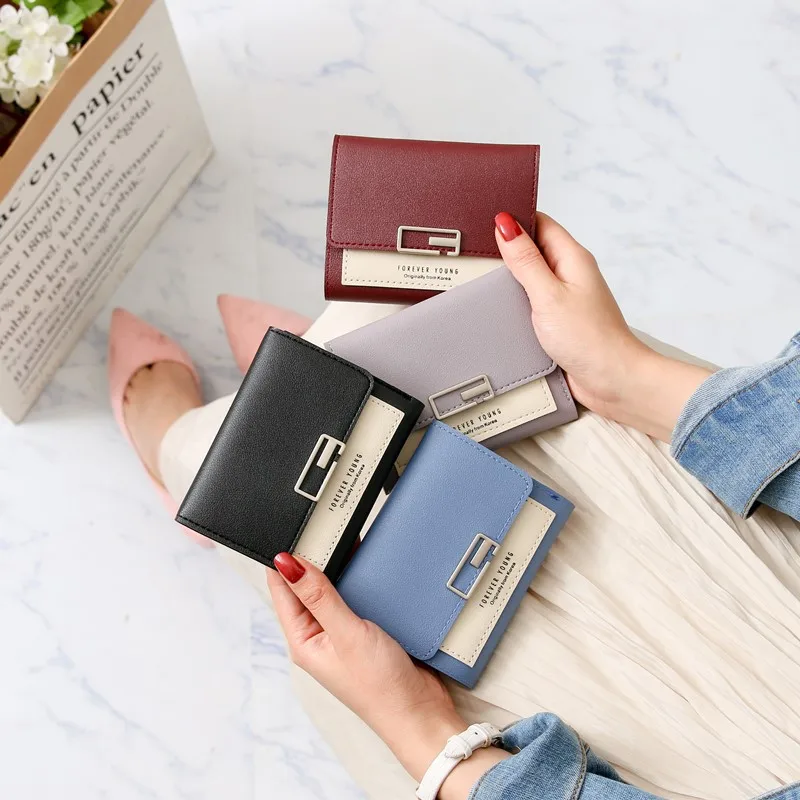 

Fashion Tassels Short Wallet Bag for Women PU Leather Clutch Bags Cute Korean Card Holder Female Folding Small Coin Purse Bolsas