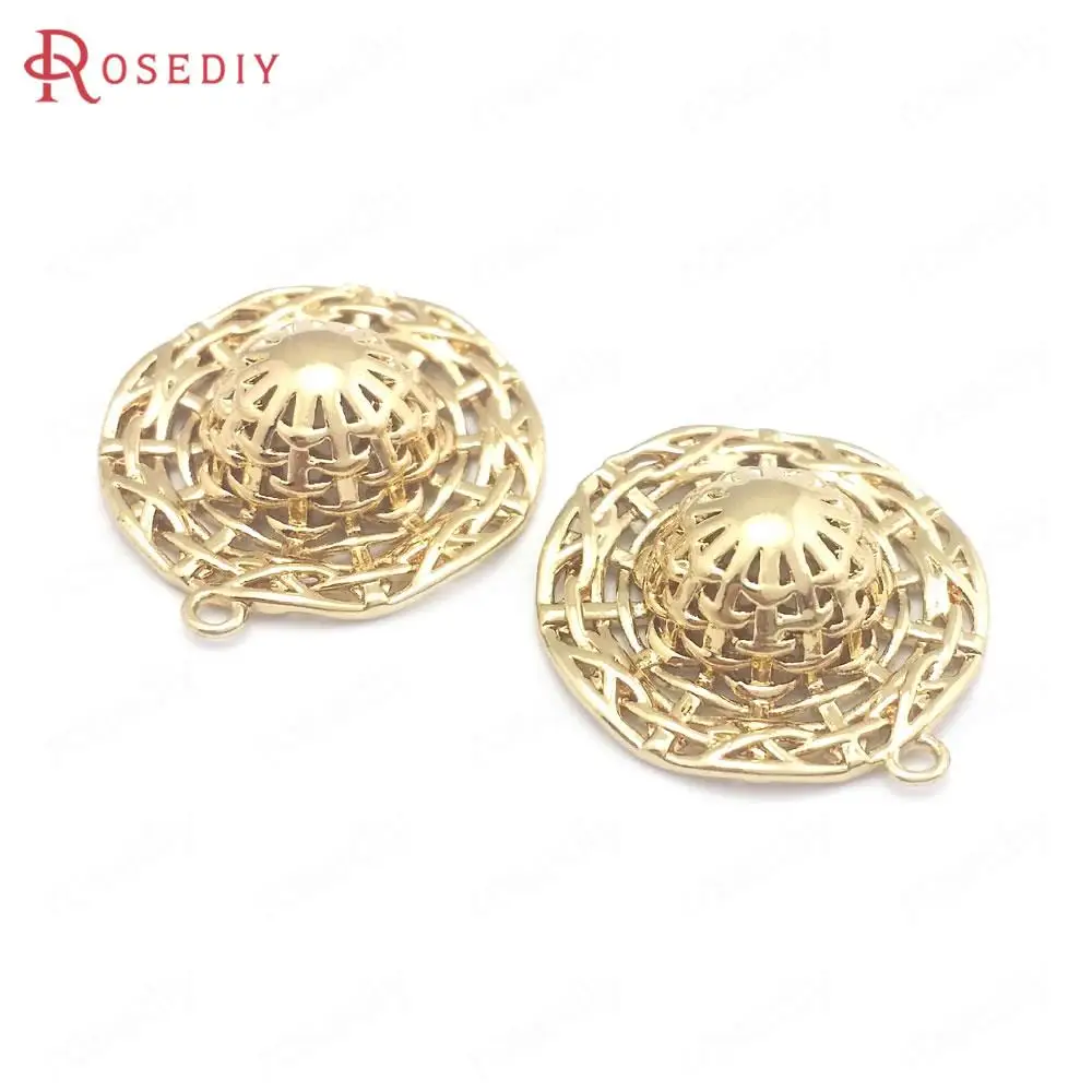 6 шт. латунные подвески для шляпы 24 К цвета шампанского | Украшения и аксессуары