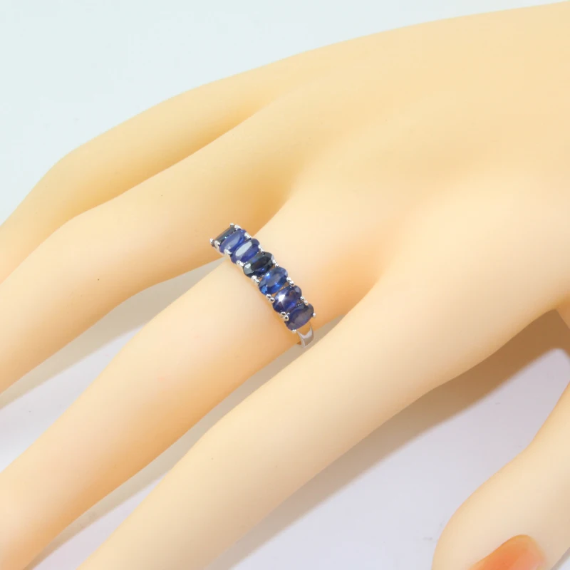 Кольцо женское из серебра 925 пробы с сапфиром 7 шт.|ring for|rings for womenring solid |