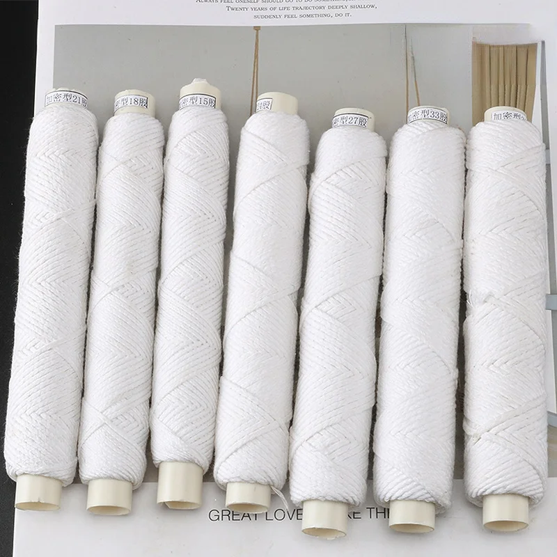 

100Pcs/set Candle Wicks Smokeless Wax Pure Cotton Core DIY Candle Making Pre-waxed Wicks For Party Supplies Candle Wick
