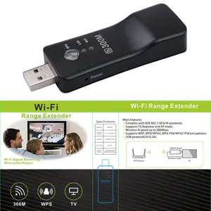 300 Мбитс USB беспроводной Wi-Fi Смарт ТВ сетевой адаптер Универсальный HDTV RJ45 Lan порт ретранслятор AP WPS для Samsung LG Sony TV