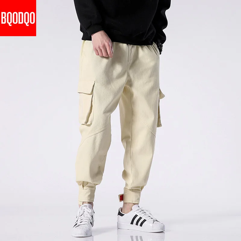 Армейский зеленый хлопок джоггеры повседневные шаровары для мужчин осенние