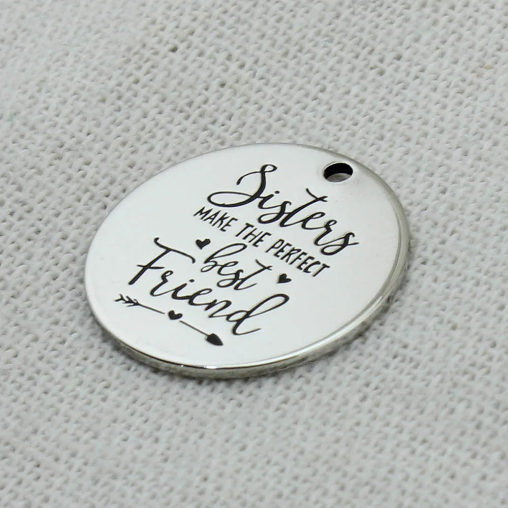 Ожерелье сестры сделают идеального лучшего друга подвеска с лазерной