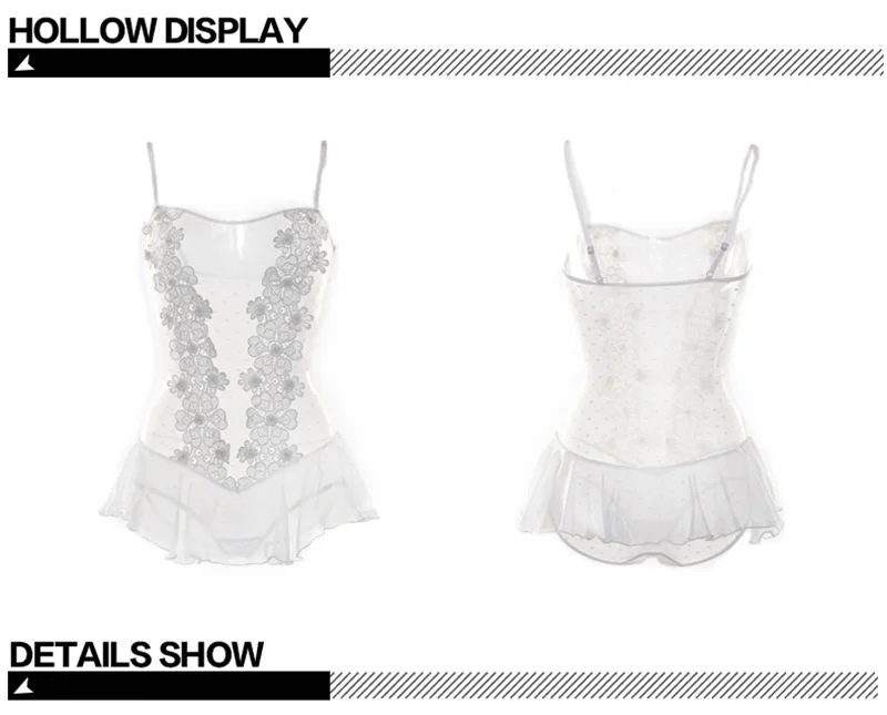 

Erotic Corset Underwear Porno appliques Sling dress Nightwear Women sexy Costumes white Transparen Lace Sexy G-string Bodysuit