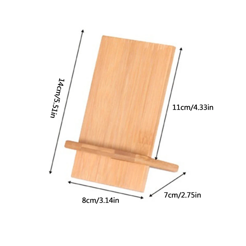 

Bamboo Mobile Phone Holder Non-slip With Charging Hole for All Mobile Phones