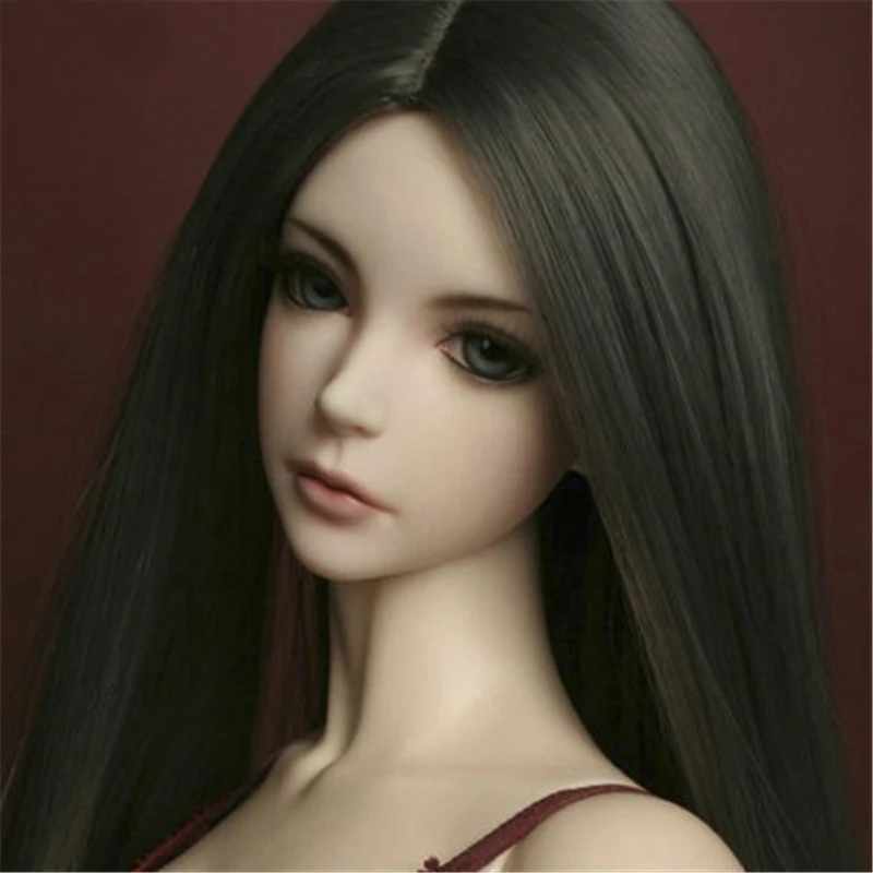 Bybrana BJD кукла парик 1/3 1/4 1/6 1/8 Разделение длинный прямой светильник серый золотой