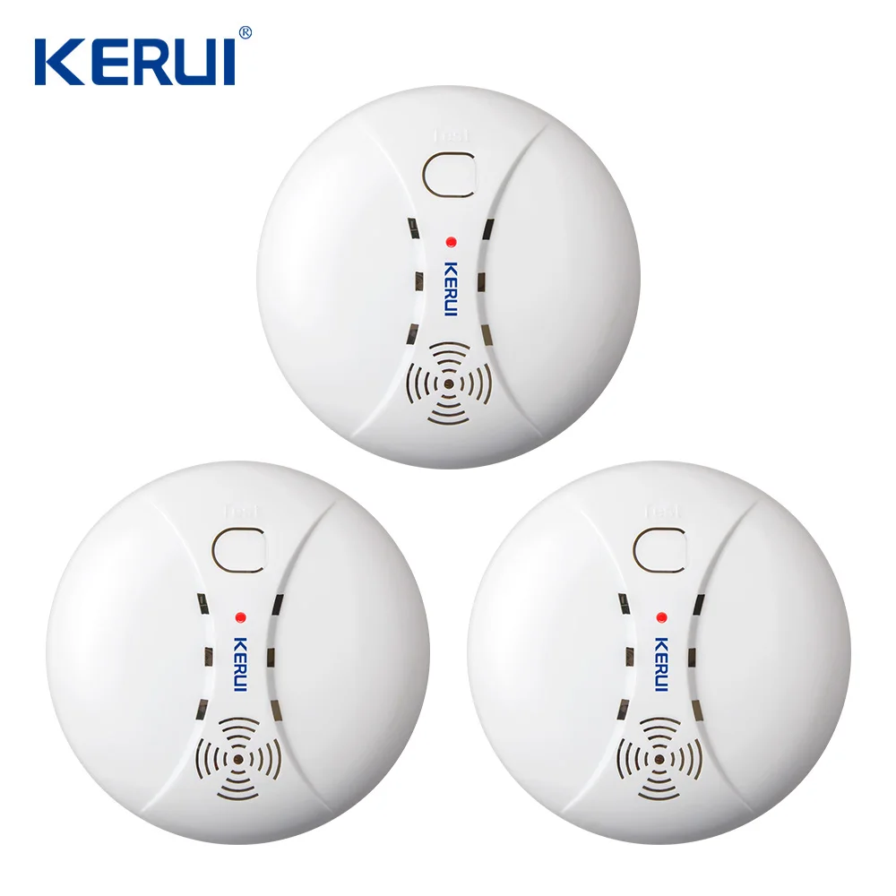 3pcs Wireless Smart House Sensitive Photoelectric Smoke Detector Fire Sensor Cordless For GSM WirelessSecurity Home Alarm System