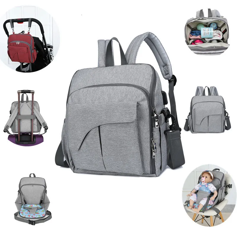 Fashion Mummy Maternity Nappy Bag Brand Large Capacity Baby USB Travel Backpack More Function Designer Nursing For Care | Багаж и сумки