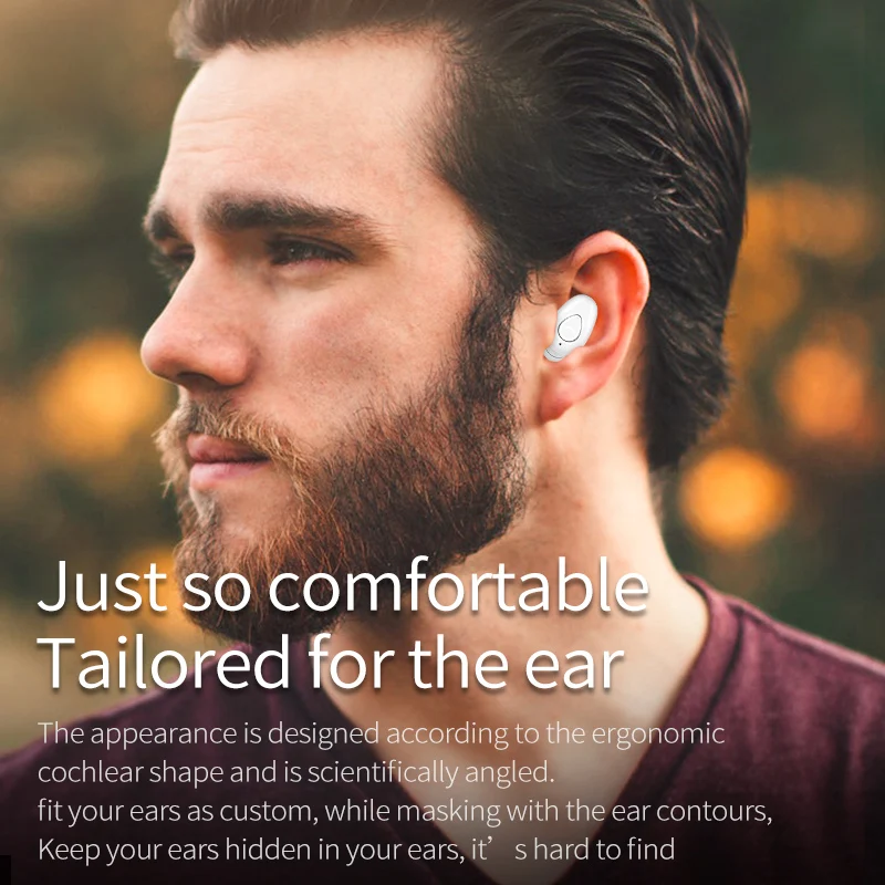 

Bluetooth 5.0 Wireless Earphone Noise Reduction Stereo Mini Sport Headset Single Blue tooth Earbuds For Smart Phone