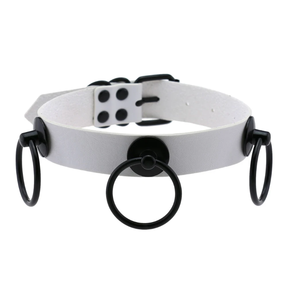 Fashion Punk New Style Hot Sexy Screw with 3 black ring collar Gothic Rock Hot Girl Neckline to wear
