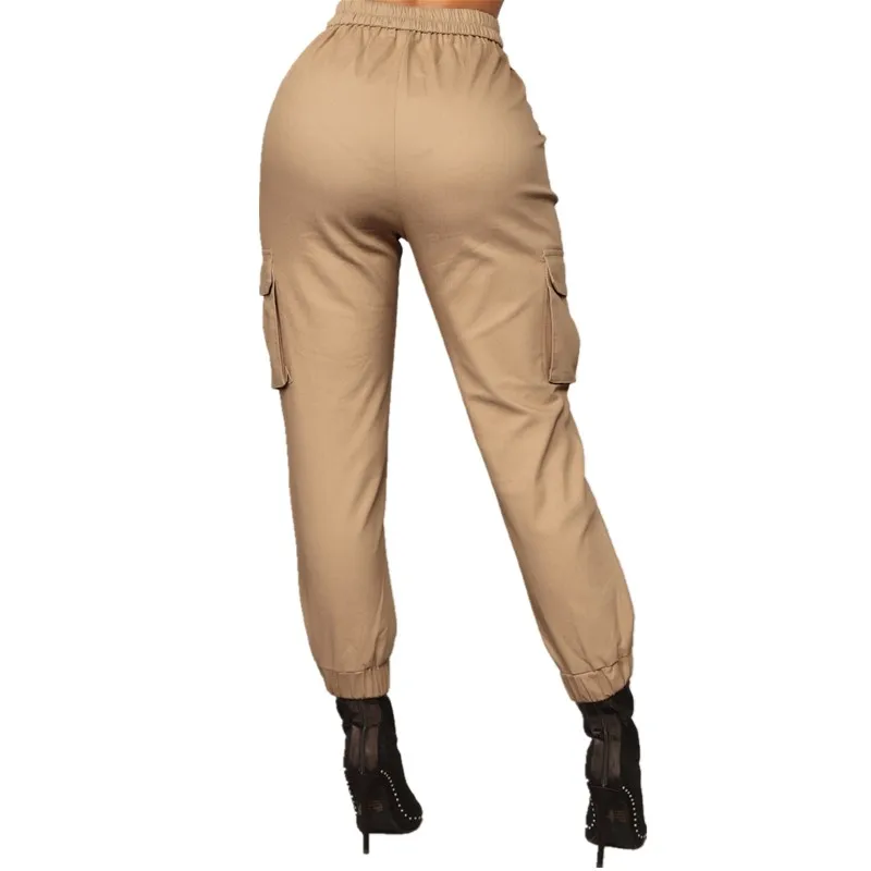 

2020 New Fashion Trend New Women's Casual High Waist Cargo Trousers Ladies Leggings Jogging Pencil Pant Summer New Long Bottoms