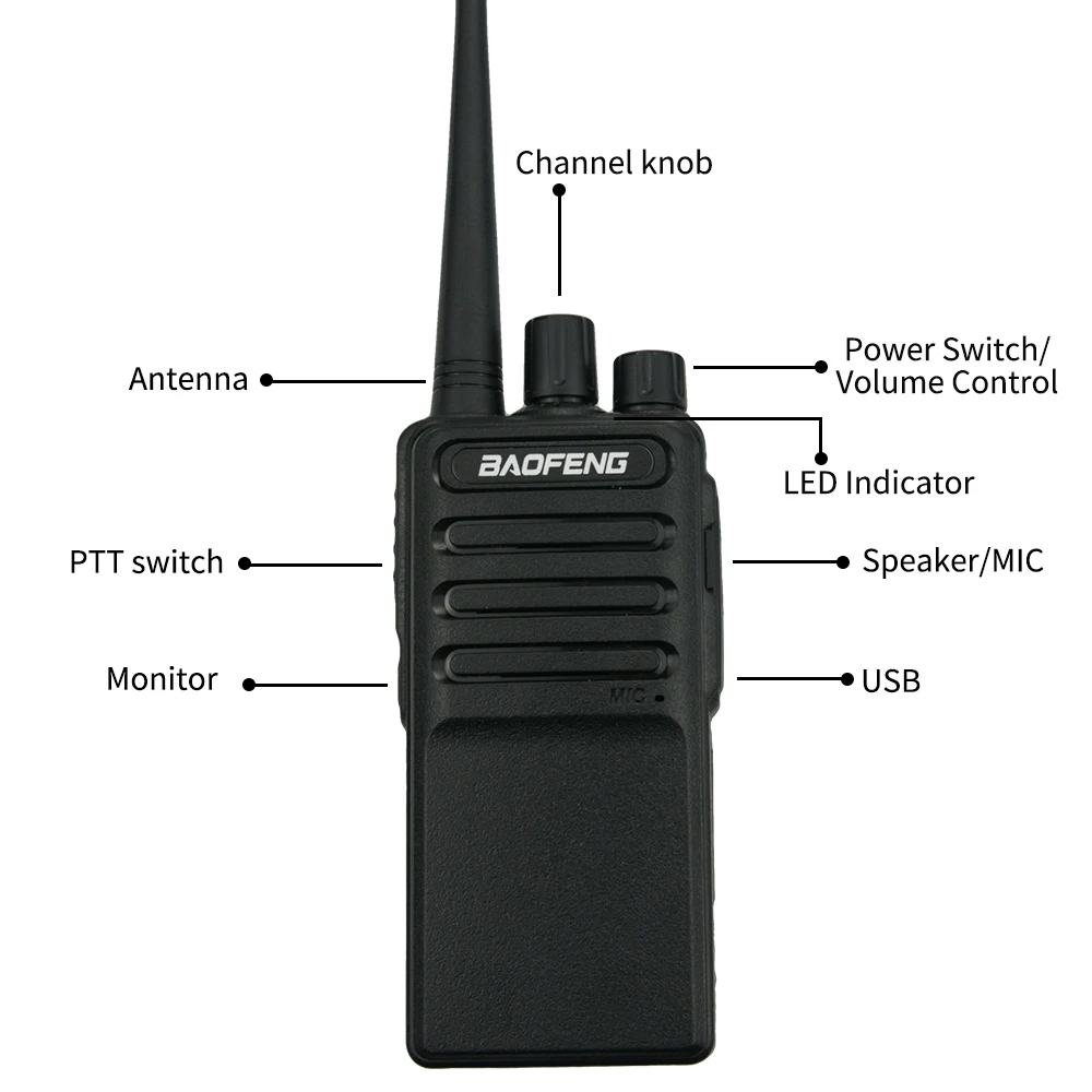 Baofeng BF-C5 Walkie Talkie 5W UHF 400-470MHz Portable Ham CB Two Way Radio