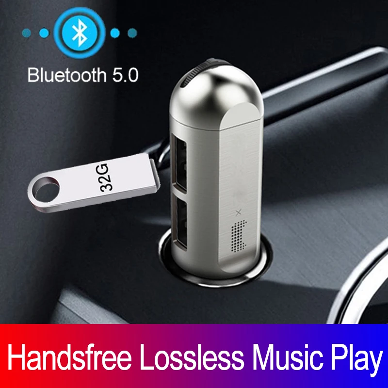 Беспроводной Bluetooth 5 0 FM-передатчик небольшой модулятор Радио адаптер а двойное