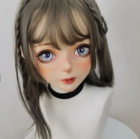 dollkii s8 quality handmade female girl resin half head cosplay japanese role play bjd kigurumi mask crossdresser doll mask