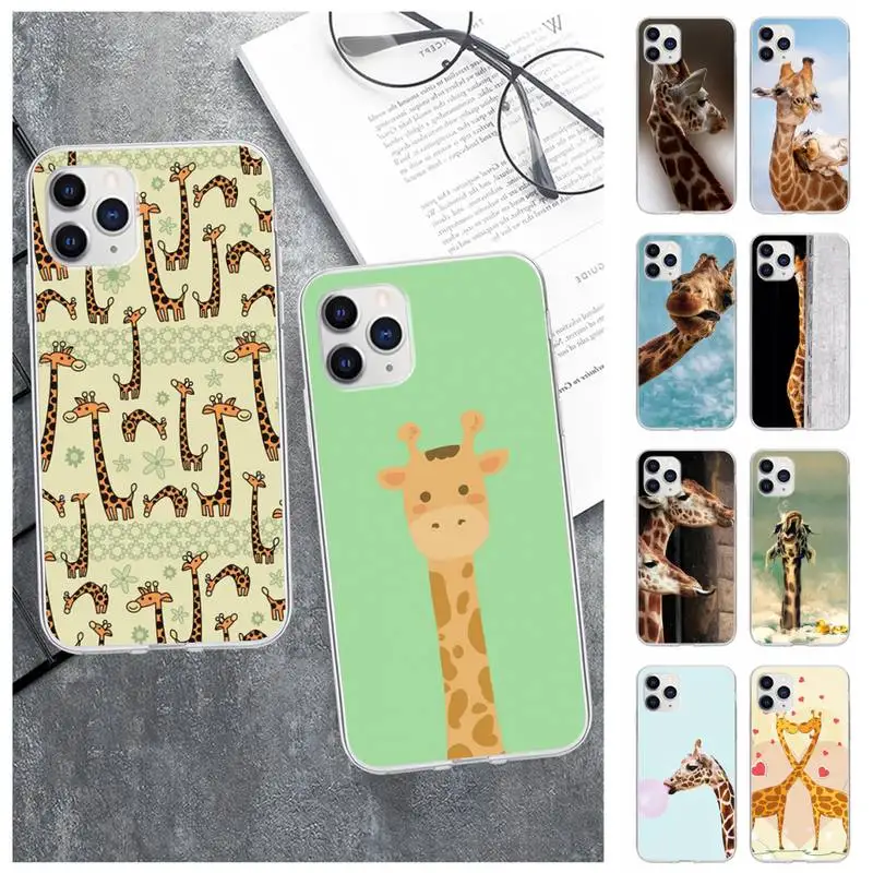 

Animal Giraffe Transparent Mobile Phone Case For Xiaomi Redmi K30s Ultra Note 9s 9 Pro Max Mi 10 Lite 11 10T Pro Clear Cover