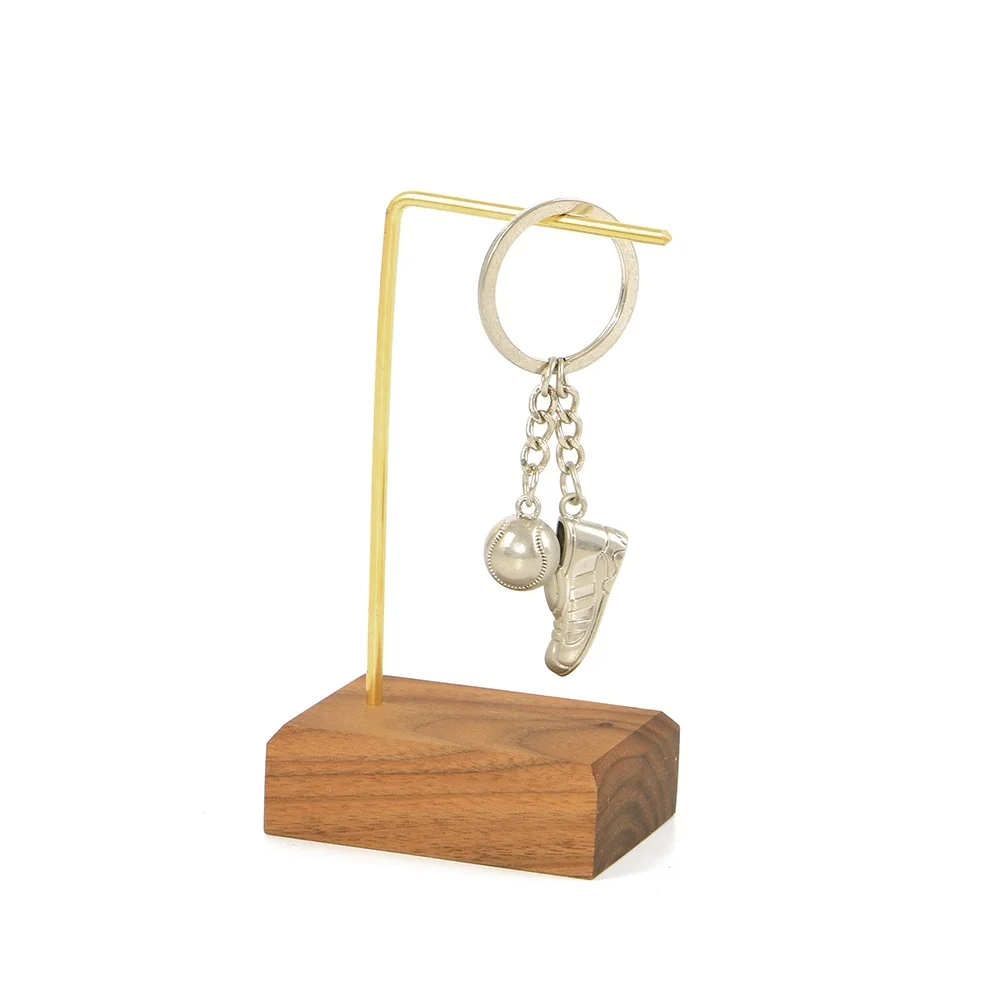 Черный грецкий орех цельный деревянный блок серьги висячий крючок подставка